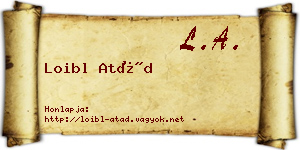 Loibl Atád névjegykártya
